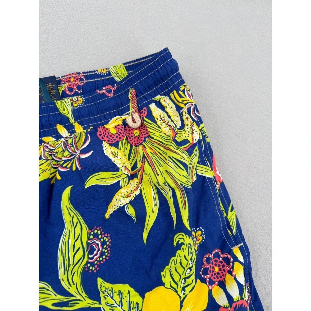 Polo Ralph Lauren Hawaiian Floral Swim Shorts Men's LT Blue Tropical Summer